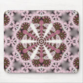 Geometrisches Rosa Braun Hexagon Star Mousepad (Vorne)