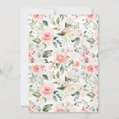 Geometrisches rosa Brautparty aus Kupfer Einladung (Rückseite)