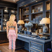 Geometrisches rosa Design mit benutzerdefiniertem  Capri Leggings