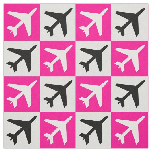 Geometrisches rosa Flugzeug Stoff (Muster)