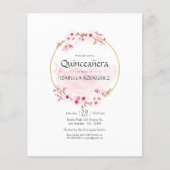 Geometrisches rosa Frühlingskirsche Blossom Quince Flyer (Vorne)