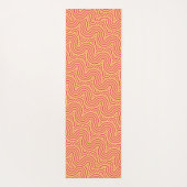 Geometrisches rosa gelbes Minimalmuster Yogamatte (Rückseite)