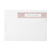 Geometrisches rosa Goldgatsby Hochzeit (Rückseite)