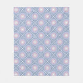 Geometrisches Rosa & Lavender Dot Mandala Diamond Fleecedecke (Vorderseite)