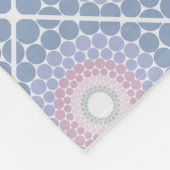 Geometrisches Rosa & Lavender Dot Mandala Diamond  Fleecedecke (Ecke)