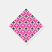 Geometrisches rosa Luftfahrzeug Serviette (Ecke)