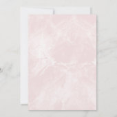 Geometrisches Rosa Marmorfest Hochzeitessen Probe Einladung (Rückseite)