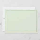 Geometrisches rosa Minze Rotes Gold Floral Vielen Einladung (Rückseite)