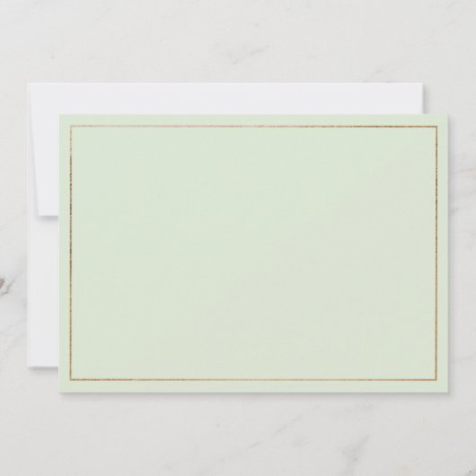 Geometrisches rosa Minze Rotes Gold Floral Vielen Einladung (Rückseite)