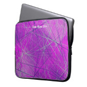 Geometrisches rosa Netzwerk Abstrakt Laptopschutzhülle (Vorderseite Links)