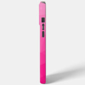 Geometrisches, rosa-ombre-Maschenmuster Monogram Case-Mate iPhone Hülle (Rückseite / Links)
