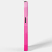 Geometrisches, rosa-ombre-Maschenmuster Monogram Case-Mate iPhone Hülle (Rückseite / Rechts)