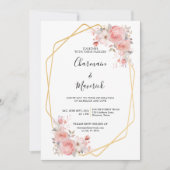 Geometrisches Rosa-Rahmen Einladung (Vorderseite)