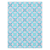 Geometrisches, rosa und blaues Muster Tischdecke (Vorderseite)