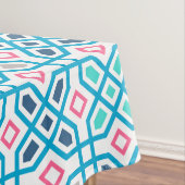 Geometrisches, rosa und blaues Muster Tischdecke (Beispiel)