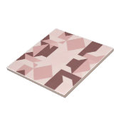Geometrisches rosa und braunes Muster Fliese (Seite)