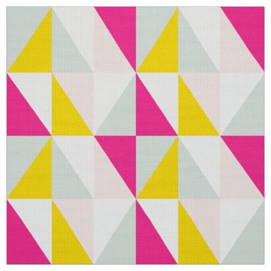 Geometrisches rosa und gelbes Muster Stoff (Muster)