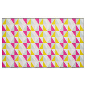Geometrisches rosa und gelbes Muster Stoff (Fat Quarter (45,7 x 55,9 cm))