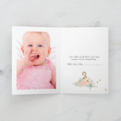 Geometrisches Rosa und Goldene Fairy 2. Party Einladung (Innenseite)