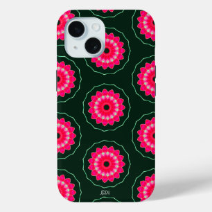 Geometrisches Rosa und grünes Blau Case-Mate iPhone Hülle
