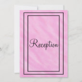 Geometrisches rosa Wasserfarben-Empfangsmonogramm Einladung (Vorderseite)