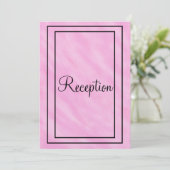 Geometrisches rosa Wasserfarben-Empfangsmonogramm Einladung (Stehend Vorderseite)