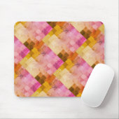 Geometrisches rosa Wasserfarbmuster Mousepad (Mit Mouse)