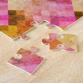 Geometrisches rosa Wasserfarbmuster Puzzle (Seite)