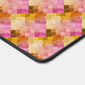 Geometrisches rosa Wasserfarbmuster Schreibtischunterlage (Ecke)