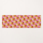 Geometrisches rosa Wasserfarbmuster Yogamatte (Vorderseite (Horizontal))