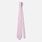 Geometrisches Rosa-Weiß-Muster Krawatte (Vorderseite)