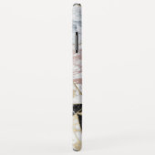 Geometrisches RosengoldSchwarz-weißer Marmor Case-Mate iPhone Hülle (Hinten/Rechts)