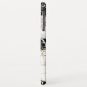 Geometrisches RosengoldSchwarz-weißer Marmor Case-Mate iPhone Hülle (Hinten/Links)