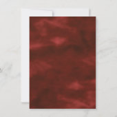 Geometrisches rotes Art Deco | Moderne Monogramm-H Einladung (Rückseite)