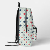 Geometrisches rotes blaues Sternchen-Punktlinienmu Bedruckter Rucksack (Links)