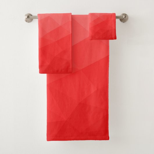 Geometrisches rotes Gefälle Badhandtuch Set (Insitu)