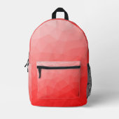 Geometrisches rotes Gefälle Bedruckter Rucksack (Vorderseite)