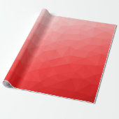 Geometrisches rotes Gefälle Geschenkpapier (Ungerollt)