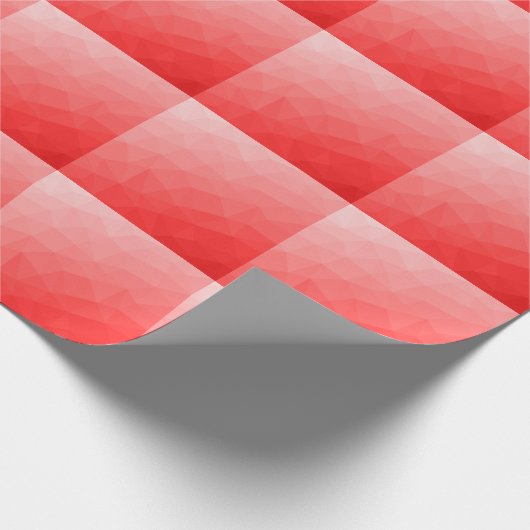Geometrisches rotes Gefälle Geschenkpapier (Ecke)