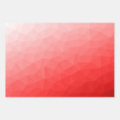 Geometrisches rotes Gefälle Geschenkpapier Set (Vorderseite)