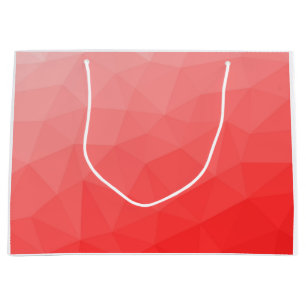 Geometrisches rotes Gefälle Große Geschenktüte