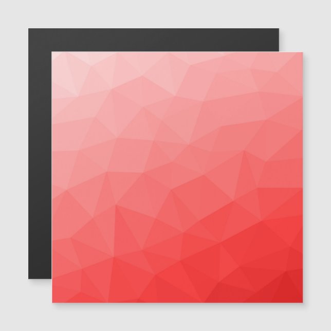 Geometrisches rotes Gefälle Magnetkarte (Vorne/Hinten)