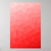 Geometrisches rotes Gefälle Poster (Vorne)