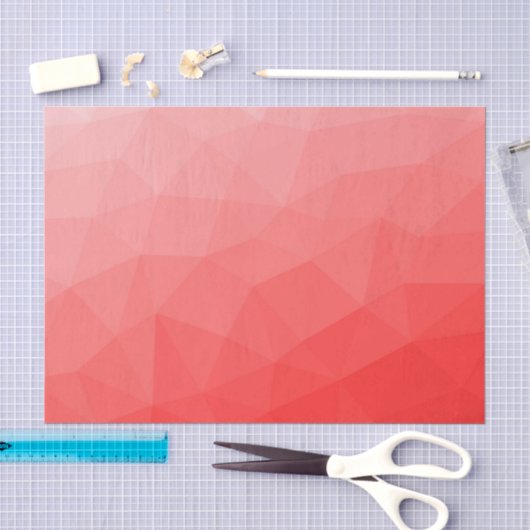 Geometrisches rotes Gefälle Seidenpapier (Handwerk)