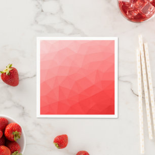 Geometrisches rotes Gefälle Serviette