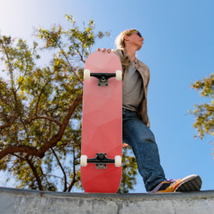 Geometrisches rotes Gefälle Skateboard