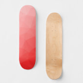 Geometrisches rotes Gefälle Skateboard (Vorderseite)