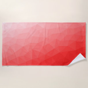 Geometrisches rotes Gefälle Strandtuch