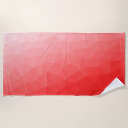Geometrisches rotes Gefälle Strandtuch (Vorderseite)