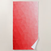 Geometrisches rotes Gefälle Strandtuch (Vorderseite)